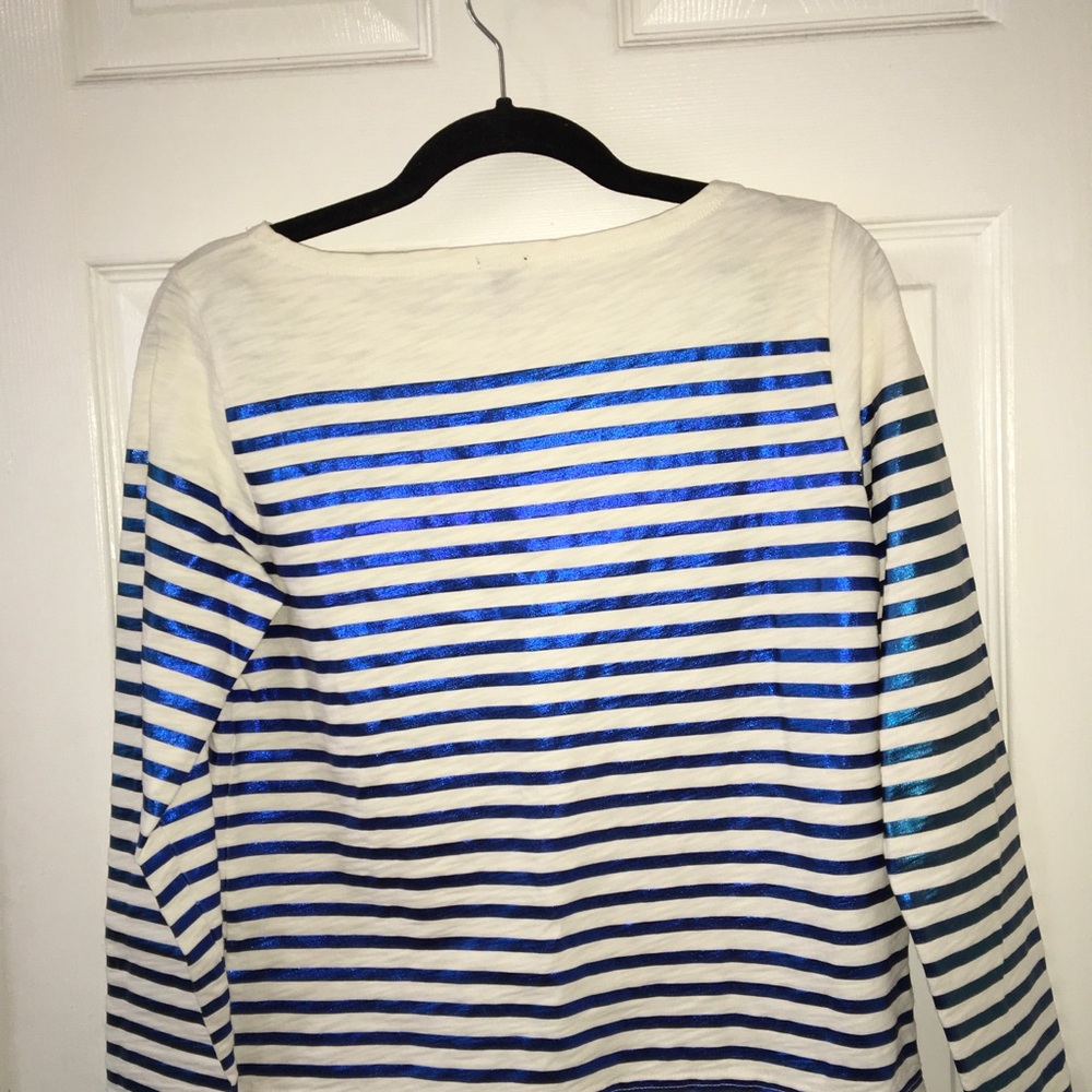 Striped Blue and White Kids Top